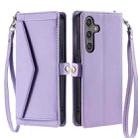 For Samsung Galaxy A17 5G Wallet Multi-card Slot Leather Phone Case with Lanyard(Purple) - 1