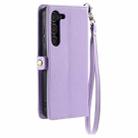 For Samsung Galaxy S23+ 5G Wallet Multi-card Slot Leather Phone Case with Lanyard(Purple) - 3
