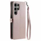 For Samsung Galaxy S23 Ultra 5G Wallet Multi-card Slot Leather Phone Case with Lanyard(Rose Gold) - 3
