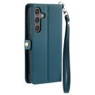 For Samsung Galaxy S24 5G Wallet Multi-card Slot Leather Phone Case with Lanyard(Green) - 3