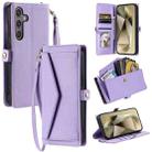 For Samsung Galaxy S24+ 5G Wallet Multi-card Slot Leather Phone Case with Lanyard(Purple) - 1