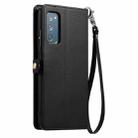 For Samsung Galaxy S20 FE 5G Wallet Multi-card Slot Leather Phone Case with Lanyard(Black) - 3