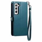 For Samsung Galaxy S21 5G Wallet Multi-card Slot Leather Phone Case with Lanyard(Green) - 3