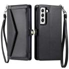 For Samsung Galaxy S22 5G Wallet Multi-card Slot Leather Phone Case with Lanyard(Black) - 1