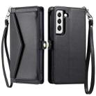 For Samsung Galaxy S22+ 5G Wallet Multi-card Slot Leather Phone Case with Lanyard(Black) - 1