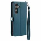 For Samsung Galaxy S23 FE 5G Wallet Multi-card Slot Leather Phone Case with Lanyard(Green) - 3