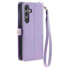 For Samsung Galaxy S23 FE 5G Wallet Multi-card Slot Leather Phone Case with Lanyard(Purple) - 3