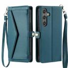 For Samsung Galaxy S25+ 5G Wallet Multi-card Slot Leather Phone Case with Lanyard(Green) - 2