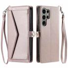 For Samsung Galaxy S25 Ultra 5G Wallet Multi-card Slot Leather Phone Case with Lanyard(Rose Gold) - 2