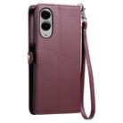 For Samsung Galaxy S25 Edge 5G Wallet Multi-card Slot Leather Phone Case with Lanyard(Wine Red) - 3