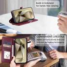 For Samsung Galaxy S25 FE 5G Wallet Multi-card Slot Leather Phone Case with Lanyard(Wine Red) - 3