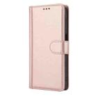 For Motorola Moto G Play 2023 Skin Feel Pure Color Card Slots Leather Phone Case with Dual Lanyard(Rose Gold) - 2