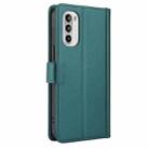 For Motorola Moto G Stylus 5G 2022 Skin Feel Pure Color Card Slots Leather Phone Case with Dual Lanyard(Green) - 3