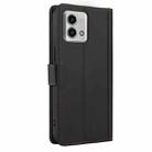 For Motorola Moto G Stylus 5G 2023 Skin Feel Pure Color Card Slots Leather Phone Case with Dual Lanyard(Black) - 3