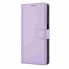 For Motorola Moto G Stylus 2023 Skin Feel Pure Color Card Slots Leather Phone Case with Dual Lanyard(Purple) - 2