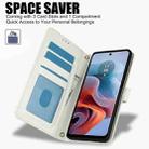 For Motorola Moto G24 / Moto G04 Skin Feel Pure Color Card Slots Leather Phone Case with Dual Lanyard(White) - 2