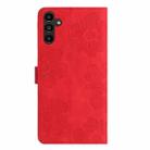For Samsung Galaxy A17 5G Flower Embossing Pattern Leather Phone Case(Red) - 3