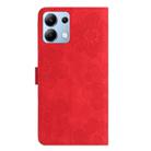 For Redmi Note 13 4G Flower Embossing Pattern Leather Phone Case(Red) - 3