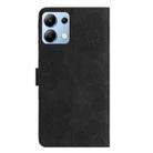 For Redmi Note 13 4G Flower Embossing Pattern Leather Phone Case(Black) - 3