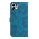 For Redmi Note 13 Pro 4G Flower Embossing Pattern Leather Phone Case(Blue) - 3