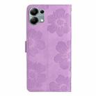 For Redmi Note 13 Pro 4G Flower Embossing Pattern Leather Phone Case(Purple) - 3