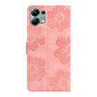 For Redmi Note 13 Pro 4G Flower Embossing Pattern Leather Phone Case(Pink) - 3