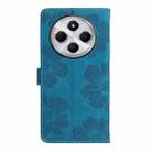 For Redmi 14C 4G Flower Embossing Pattern Leather Phone Case(Blue) - 3