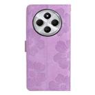 For Redmi 14C 4G Flower Embossing Pattern Leather Phone Case(Purple) - 3
