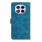 For Redmi Note 14 Pro 4G Flower Embossing Pattern Leather Phone Case(Blue) - 3
