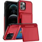 For iPhone 12 / 12 Pro Card Slot Holder Phone Case(Red) - 1