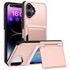 For iPhone 16 Plus Card Slot Holder Phone Case(Rose Gold) - 1