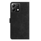 For Xiaomi Poco X6 Flower Embossing Pattern Leather Phone Case(Black) - 3