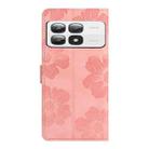 For Xiaomi 14T Pro Flower Embossing Pattern Leather Phone Case(Pink) - 3