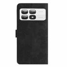 For Xiaomi 14T Pro Flower Embossing Pattern Leather Phone Case(Black) - 3