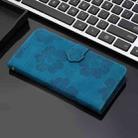 For Xiaomi 14T Flower Embossing Pattern Leather Phone Case(Blue) - 2