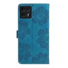 For Xiaomi 14T Flower Embossing Pattern Leather Phone Case(Blue) - 3