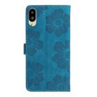 For Sharp Basio active SHG09 Flower Embossing Pattern Leather Phone Case(Blue) - 3