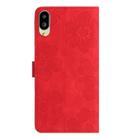 For Sharp Basio active SHG09 Flower Embossing Pattern Leather Phone Case(Red) - 3