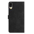 For Sharp Basio active SHG09 Flower Embossing Pattern Leather Phone Case(Black) - 3