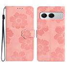 For OnePlus Nord 4 Flower Embossing Pattern Leather Phone Case(Pink) - 1