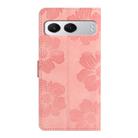 For OnePlus Nord 4 Flower Embossing Pattern Leather Phone Case(Pink) - 3