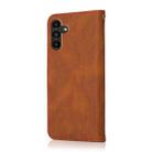For Samsung Galaxy A17 5G Dual-color Stitching Leather Phone Case(Brown Red) - 3