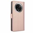 For OPPO A2 Pro / F27 Pro / F27 Pro+ Skin Feel Pure Color Card Slots Leather Phone Case with Dual Lanyard(Rose Gold) - 3