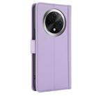 For OPPO A2 Pro / F27 Pro / F27 Pro+ Skin Feel Pure Color Card Slots Leather Phone Case with Dual Lanyard(Purple) - 3