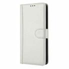 For OPPO A17 4G Global / A17k Skin Feel Pure Color Card Slots Leather Phone Case with Dual Lanyard(White) - 2