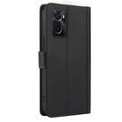 For OPPO A36 4G / A76 4G / A96 4G / K10 4G Skin Feel Pure Color Card Slots Leather Phone Case with Dual Lanyard(Black) - 3