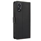 For OPPO A38 4G Global / A18 4G Skin Feel Pure Color Card Slots Leather Phone Case with Dual Lanyard(Black) - 3