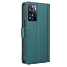 For OPPO A57 4G / A57s 4G / A57e 4G Global Skin Feel Pure Color Card Slots Leather Phone Case with Dual Lanyard(Green) - 3