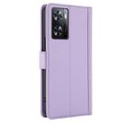 For OPPO A57 4G / A57s 4G / A57e 4G Global Skin Feel Pure Color Card Slots Leather Phone Case with Dual Lanyard(Purple) - 3