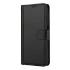 For OPPO A58 4G Global Skin Feel Pure Color Card Slots Leather Phone Case with Dual Lanyard(Black) - 2
